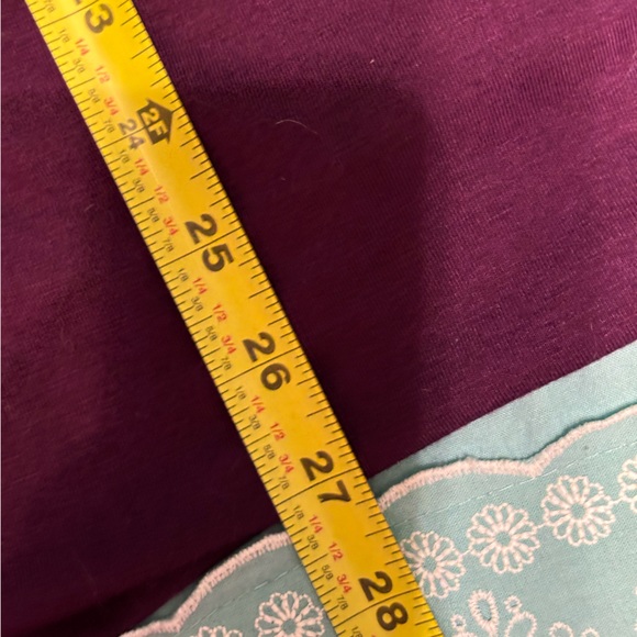 Zenana Dark Plum Henley Babydoll Long Sleeve Button Up Top Size Large - Picture 7 of 9